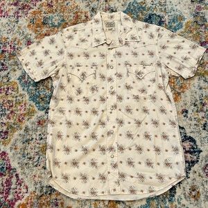 Lucky Brand Short Sleeve Snap Button Shirt NWOT